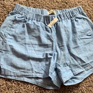 Madewell chambray pull on shorts